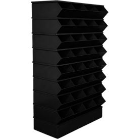 Stackbin® Steel Hopper Stack Bin 32 Compartment Sectional Unit 37"W x 15"D x 58-1/2"H Black
