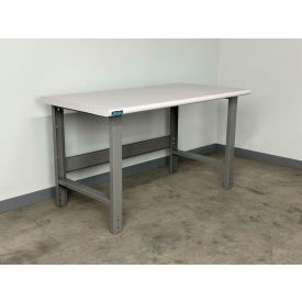 Stackbin® 3500 Fixed Height Workbench 48 x 30" Bullnose Laminate Comfort Edge Gray 