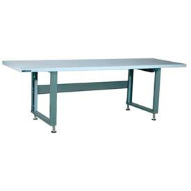 Stackbin 4000 Series Workbench W/ ESD Square Edge Top & Power Lift 96"W x 30"D Gray 