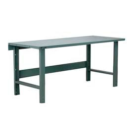 Stackbin Corporation ES4830-3500-GY Stackbin 3500 Series Welded Workbench, 48 x 30", Steel Square Edge, Gray image.