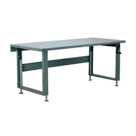 Stackbin Corporation ES4836-4000-GY Stackbin Workbench, 4000 Series, Steel Square Edge, 48"W X 36"D, Gray image.