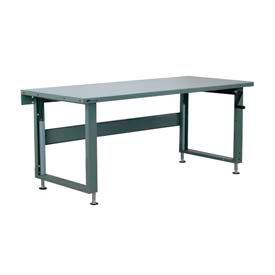 Stackbin Corporation ES6030-4000-BK Stackbin Workbench, 4000 Series, Steel Square Edge, 60"W X 30"D, Black image.