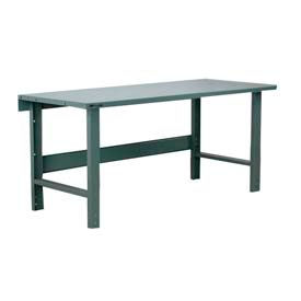 Stackbin Corporation ES7236-3500-BK Stackbin 3500 Series Welded Workbench, 72 x 36", Steel Square Edge, Black image.