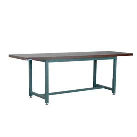 Stackbin Corporation H9636-1000-BK Stackbin 1000 Series Workbench, Hardboard Square Edge, 96"W x 36"D, Black image.