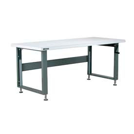 Stackbin Corporation P4830-4000-BK Stackbin Workbench, 4000 Series, Plastic Laminate Square Edge, 48"W X 30"D, Black image.