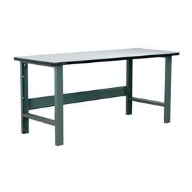 Stackbin Corporation P4830-T-3500-GY Stackbin 3500 Series Welded Workbench, 48 x 30", Laminate Square Edge, Gray image.