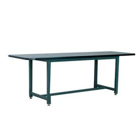 Stackbin Corporation P9630-T-1000-GY Stackbin 1000 Series Workbench, Laminate Square Edge, 96"W x 30"D, Gray image.