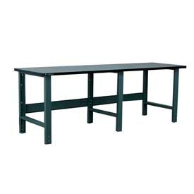 Stackbin Corporation P9630-T-3500-BK Stackbin 3500 Series Extra Long Welded Workbench, 96 x 30", Laminate T-Mold Edge, Black image.