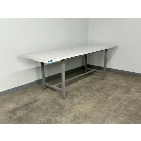 Stackbin® 1005 Adjustable Height Workbench 96 x 36" Plastic Laminate Square Edge Gray 