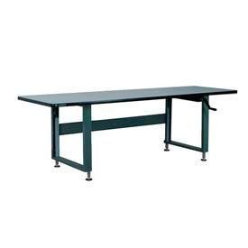 Stackbin Corporation P9636-T-4000-GY Stackbin Workbench, 4000 Series, Plastic Laminate W/T-Molding, 96"W X 36"D, Gray image.