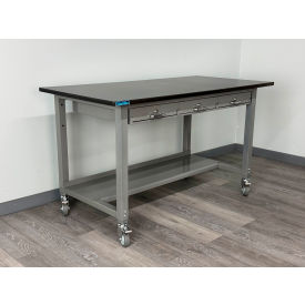 Stackbin® Pre-Configured Lab Workbench #3 with Drawers 72"W x 30"D Gray 