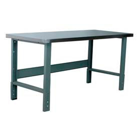 Stackbin Corporation S4836-3505-GY Stackbin 3505 Series Workbench, Hardboard Over Stainless Steel Top, 48"W x 36"D, Gray image.