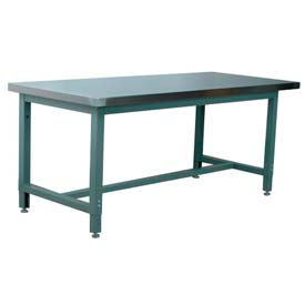 Stackbin Corporation S7230-1005-GY Stackbin 1005 Series Workbench, Hardboard Over Stainless Steel Top, 72"W x 30"D, Gray image.