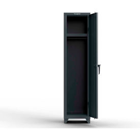 Strong Hold Products 1.66-1D-18-1T-L StrongHold® 1-Tier 1 Door Locker, 18"W x 18"D x 75"H, Gray, Assembled image.