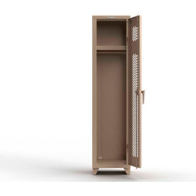 Strong Hold® 1-Tier 1 Door Extra HD Ventilated Locker 18"W x 18"D x 75"H Beige Assembled 