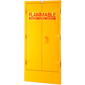 Strong Hold Products 110.5DSC StrongHold® Drum Cabinet 110 Gal. Capacity Vertical Manual Close Flammable image.