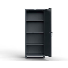 Strong Hold Products 2.66-1D-243-L-RAL7024 Stronghold Industrial Cabinet with Single Door 30"W x 24"D x 75"H, Dark Gray image.