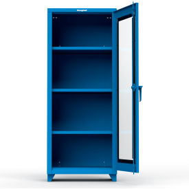 Strong Hold Products 2.66-1LD-243-L-RAL5001 Stronghold Clearview Industrial Cabinet with Single Door 30"W x 24"D x 75"H, Blue image.