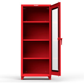 Strong Hold Products 2.66-1LD-243-L-RAL3001 Stronghold Clearview Industrial Cabinet with Single Door 30"W x 24"D x 75"H, Red image.