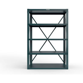Strong Hold® Heavy Duty Open Shelving Unit 5 Shelf 48"W x 24"D x 72"H Blue 