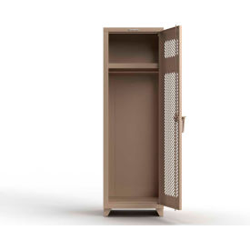 Strong Hold® 1-Tier 1 Door Extra HD Ventilated Locker 24"W x 24"D x 75"H Beige Assembled 