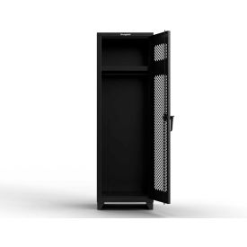 Strong Hold® 1-Tier 1 Door Extra HD Ventilated Locker 24"W x 24"D x 75"H Black Assembled 