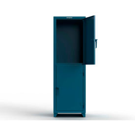 Strong Hold® 2-Tier 2 Door Extra Heavy Duty Locker 24"W x 24"D x 75"H Blue Assembled 
