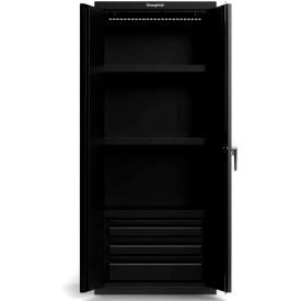 Strong Hold Products 26-3D-24-3T-L StrongHold® 3-Tier 3 Door Extra Heavy Duty Locker, 24"W x 24"D x 75"H, Gray, Assembled image.