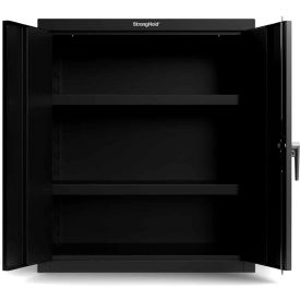 Strong Hold Products 33.6-242-P StrongHold® Heavy-Duty 18 Ga. Counter-Height Cabinet, 2 Adjustable Shelves. 36"W x 24"D x 42"H image.