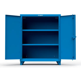 Strong Hold Products 33.6-242-L-RAL5001 Stronghold Counter-Height Industrial Cabinet 36"W x 24"D x 45"H, Blue image.