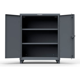 Strong Hold Products 33.6-242-L-RAL7024 Stronghold Counter-Height Industrial Cabinet 36"W x 24"D x 45"H, Dark Gray image.
