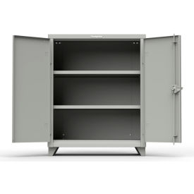 Strong Hold Products 33.6-242-L-RAL7037 Stronghold Counter-Height Industrial Cabinet 36"W x 24"D x 45"H, Gray image.