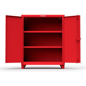 Strong Hold Products 33.6-242-L-RAL3001 Stronghold Counter-Height Industrial Cabinet 36"W x 24"D x 45"H, Red image.