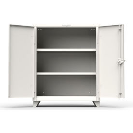 Strong Hold Products 33.6-242-L-RAL9003 Stronghold Counter-Height Industrial Cabinet 36"W x 24"D x 45"H, White image.