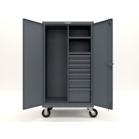 Strong Hold® Extreme Duty Mobile Rigging Cabinet 12 Gauge 36"W x 24"D x 68"H Dark Gray 