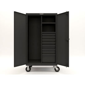 Strong Hold® Extreme Duty Mobile Rigging Cabinet 12 Gauge 36"W x 24"D x 68"H Black 