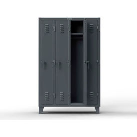 Strong Hold® 1-Tier 3 Door Extreme Duty 12 GA Locker 38"W x 18"D x 78"H Beige Assembled 