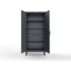 Strong Hold® Extreme Duty Cabinet w/SecuRam ScanLogic Smart Lock 36"W x 20"D x 78"H Dark Gray 