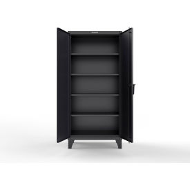 Strong Hold® Extreme Duty Cabinet with CompX 150 Lock 36"W x 20"D x 78"H Black 