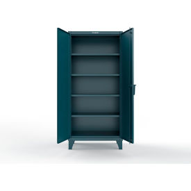 Strong Hold® HD Steel Storage Cabinet with 4 Shelves 36"W x 20"D x 78"H Blue 