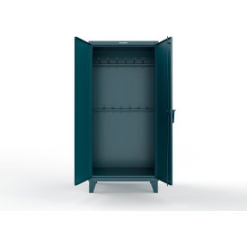 Strong Hold® Extreme Duty Rigging Cabinet with 12 Hooks 36"W x 24"D x 78"H Blue 