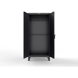Strong Hold® Extreme Duty Rigging Cabinet with 12 Hooks 36"W x 24"D x 78"H Black 
