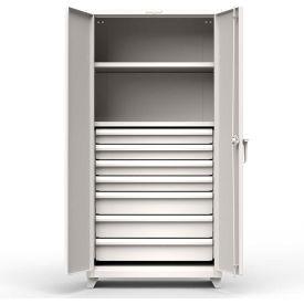 Strong Hold Products 36-242-7DB-L-RAL9003 Stronghold Industrial Cabinet With 7 Drawers 36"W x 24"D x 75"H , White image.