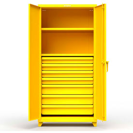 Strong Hold Products 36-242-7DB-L-RAL1021 Stronghold Industrial Cabinet With 7 Drawers 36"W x 24"D x 75"H , Yellow image.