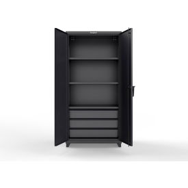 Strong Hold® Extra Heavy Duty Cabinet w/SecuRam ProLogic L22 Lock 36"W x 24"D x 75"H Black 