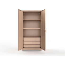 Strong Hold® Extra Heavy Duty Cabinet w/SecuRam SafeLogic Basic Lock 36"W x 24"D x 75"H Beige 