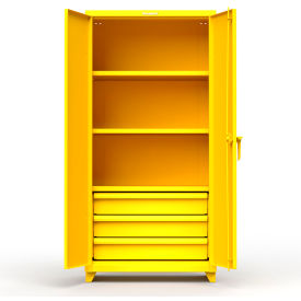 Strong Hold Products 36-243-3DB-L-RAL1021 Stronghold Industrial Cabinet with 3 Drawers 36"W x 24"D x 75"H , Yellow image.