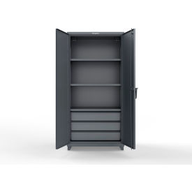 Strong Hold® Extra Heavy Duty Cabinet w/CompX 150 Lock 36"W x 24"D x 75"H Dark Gray 