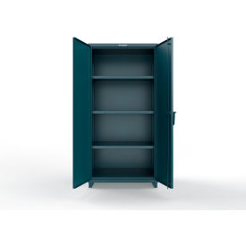 Strong Hold® Extra Heavy Duty Cabinet w/SecuRam ScanLogic Basic Lock 36"W x 24"D x 75"H Blue 