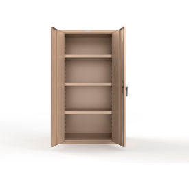 Strong Hold® Heavy-Duty Cabinet with SecuRam ScanLogic Basic Lock 36"W x 24"D x 72"H Beige 